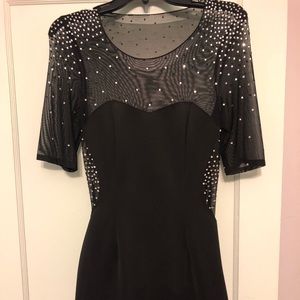 Black sparkly short dress